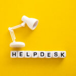Helpdesk written on blocks