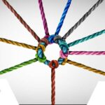 Ropes joining together - unity and collaboration concept