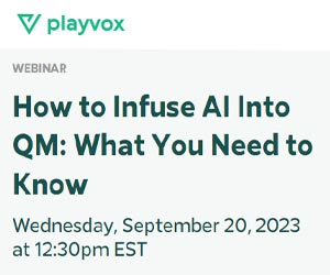 How to Infuse AI Into QM: What You Need to Know Playvox event banner