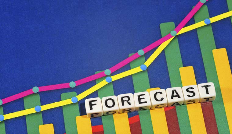 Business Term with Climbing Chart / Graph - Forecast