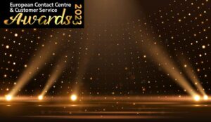 Awards ceremony concept with golden lights