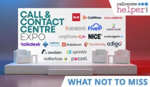 call and contact centre expo 2023 stands and speakers banner
