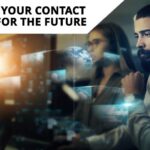 Call centre future concept with operator and holographic overlay
