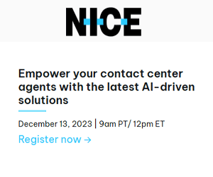 Empower Your Contact Center Agents with the Latest AI-Driven Solutions webinar banner