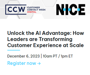 Unlock the AI Advantage: How Leaders are Transforming Customer Experience at Scale -webinar banner
