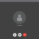 Video call screen with no video