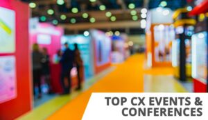 Event and conferences cx on blurred background