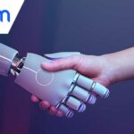 AI and human handshake - ai companion concept