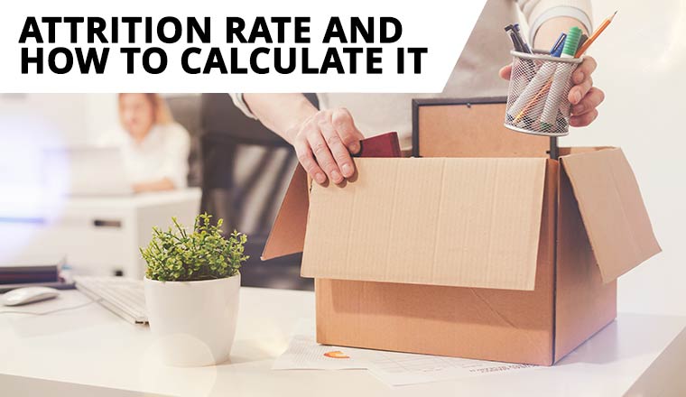 Attrition Rate and How to calculate it with person packing up desk