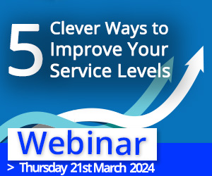 webinar title on blue background with white arrows