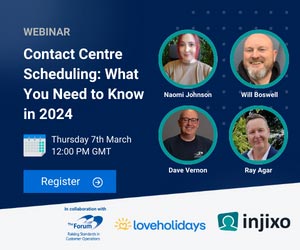 Free Webinar - Contact Centre Scheduling: What you need to know in 2024 - in partnership with injixo