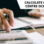Person using a calculator with the words calculate contact centre occupancy