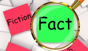 Fact Fiction Post-It Notes - separating fact from fiction
