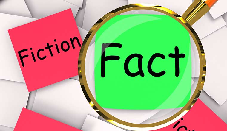 Fact Fiction Post-It Notes - separating fact from fiction