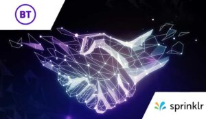 Abstract polygonal handshake - teamwork and partnership concept