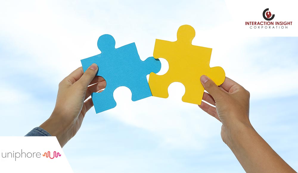 Partnership concept with two hands putting puzzle pieces together