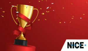 Trophy on red background - awards