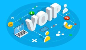 Voice over IP or internet protocol technology illustration