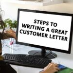 Steps to writing a great customer service letter on computer screen
