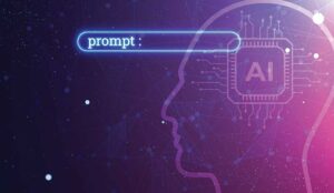 AI prompt concept with search bar