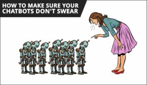 Person scolding robots