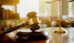 Judge gavel and base