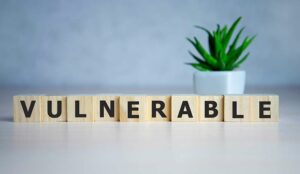 Word venerable on wooden cubes