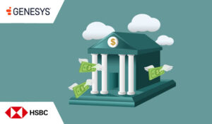 Illustration of bank on 3D concept on green colour.