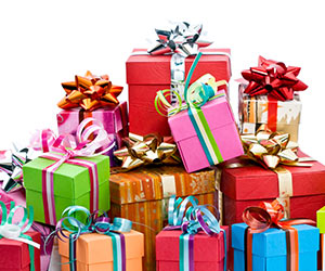 Lots of wrapped prizes