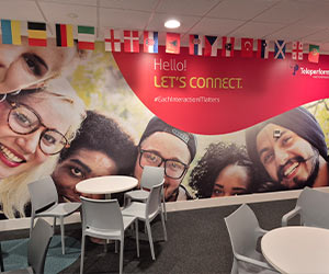 Image a wall at the Teleperformance site visit