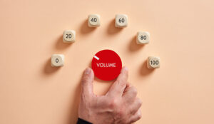 Noise Reduction Concept with a dial and volume control
