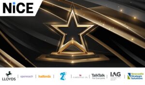 Star award trophy on a podium