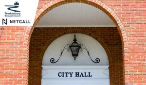 Entrance to a hometown city hall