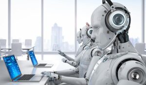 Robots working in a call centre