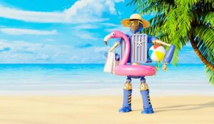 Robot on a summer vacation