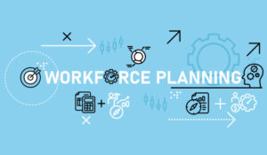 Workforce planning written with different icons around it