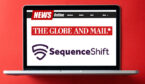News website on a laptop