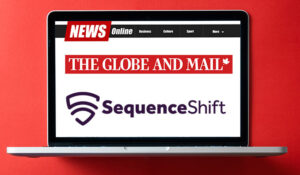 News website on a laptop