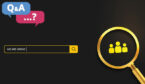 We are hiring recruitment background with realistic golden magnifying glass