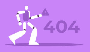 AI robot show Error 404.