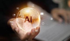 Futuristic AI technology concept