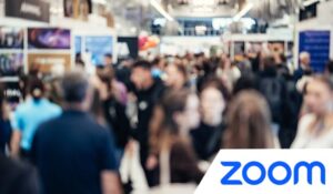 Blurred image of business event