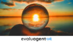 Crystal ball in the sunset