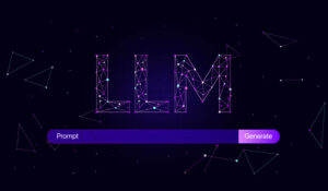 LLM Written in bubble letters