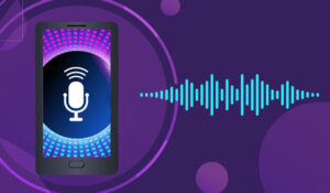 Phone with a speech icon on