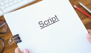 Notepad with word script on the top
