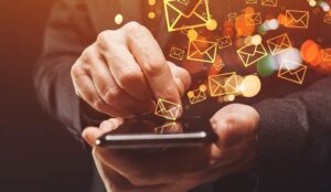 A large amount of SMS messages on smartphone