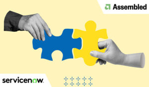 2 jigsaw pieces being put together