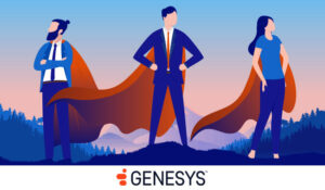 3 people stood tall with capes on - Leadership concept