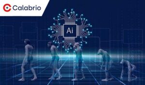 The word AI with an evolution from apes to humans